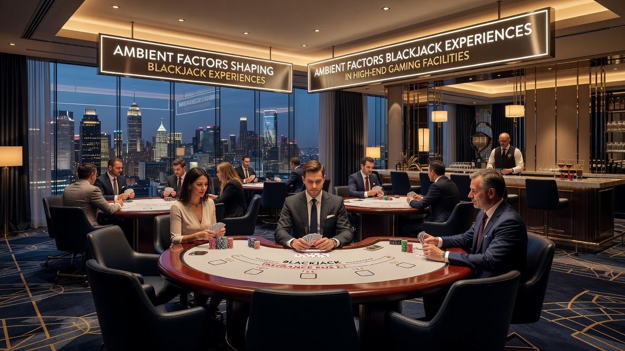Luxury casino blackjack area showing acoustic design and seating arrangements