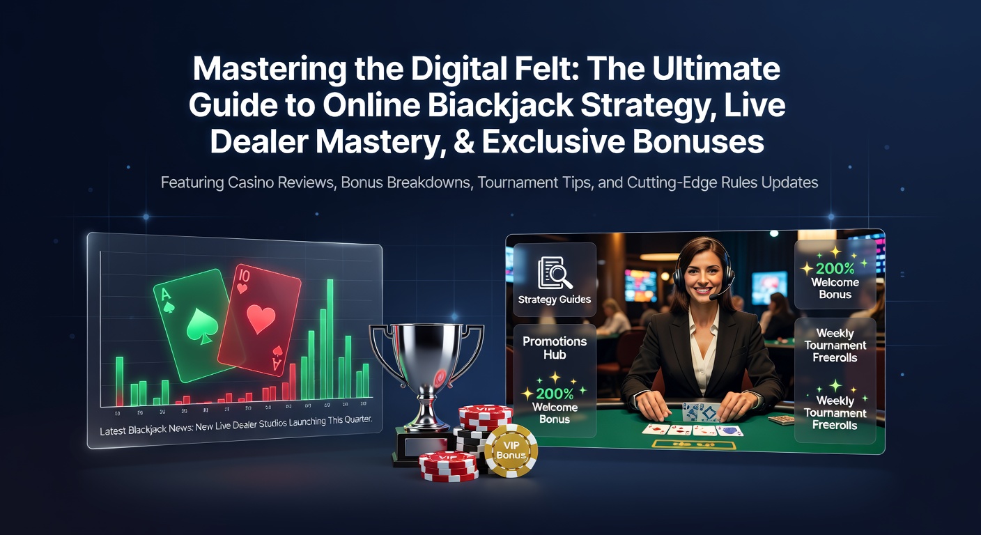 Digital blackjack table with AI chatbot interface overlay, highlighting risks and strategies in online gambling
