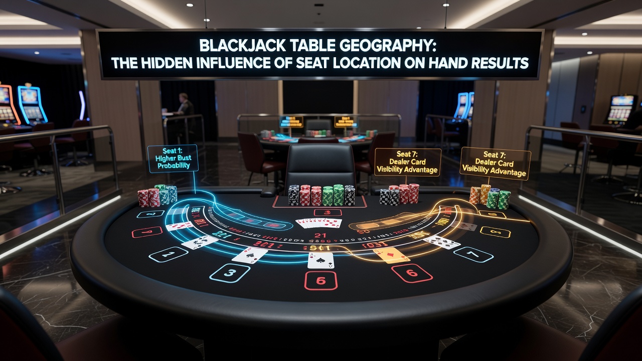 Close-up view of blackjack players at different table positions during active play