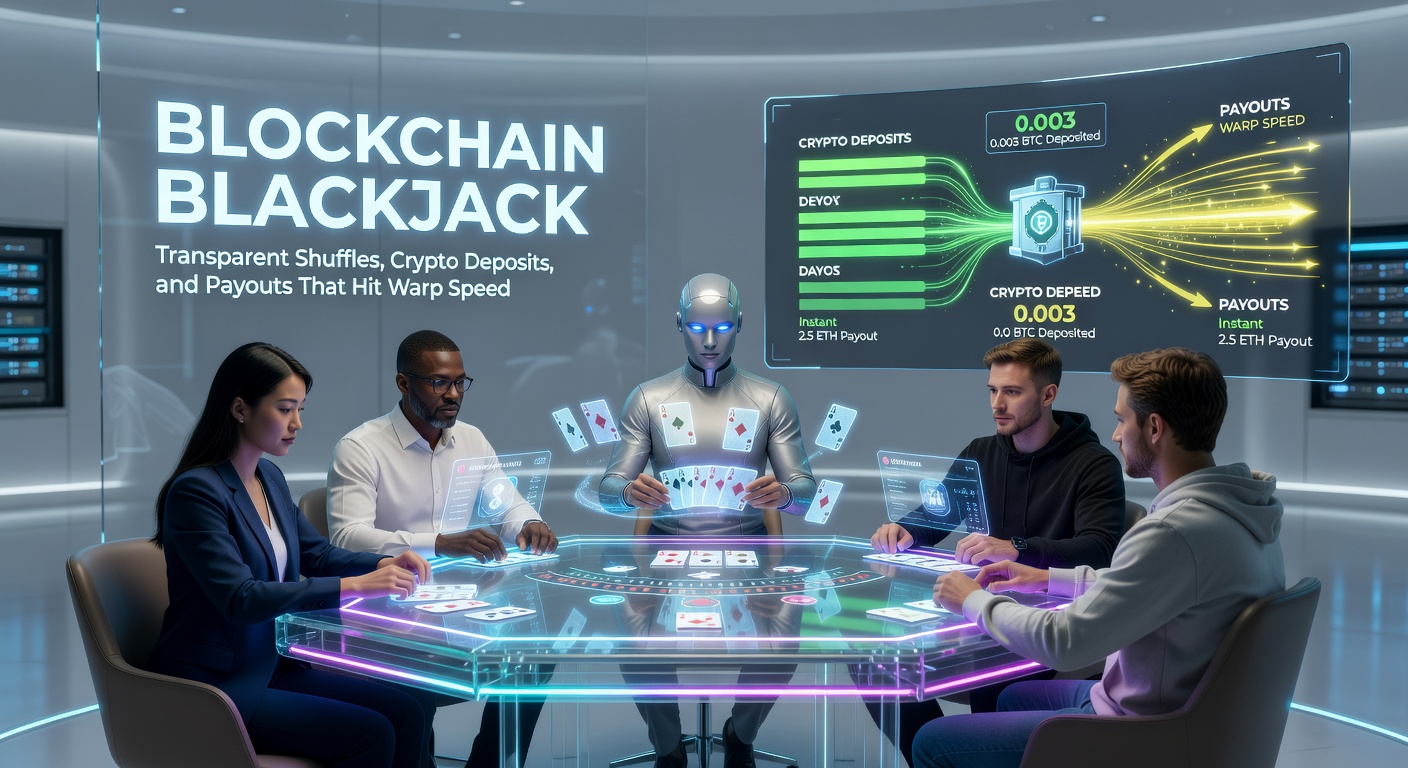 Crypto wallet connected to blockchain blackjack game, showing instant deposit confirmation and balance update