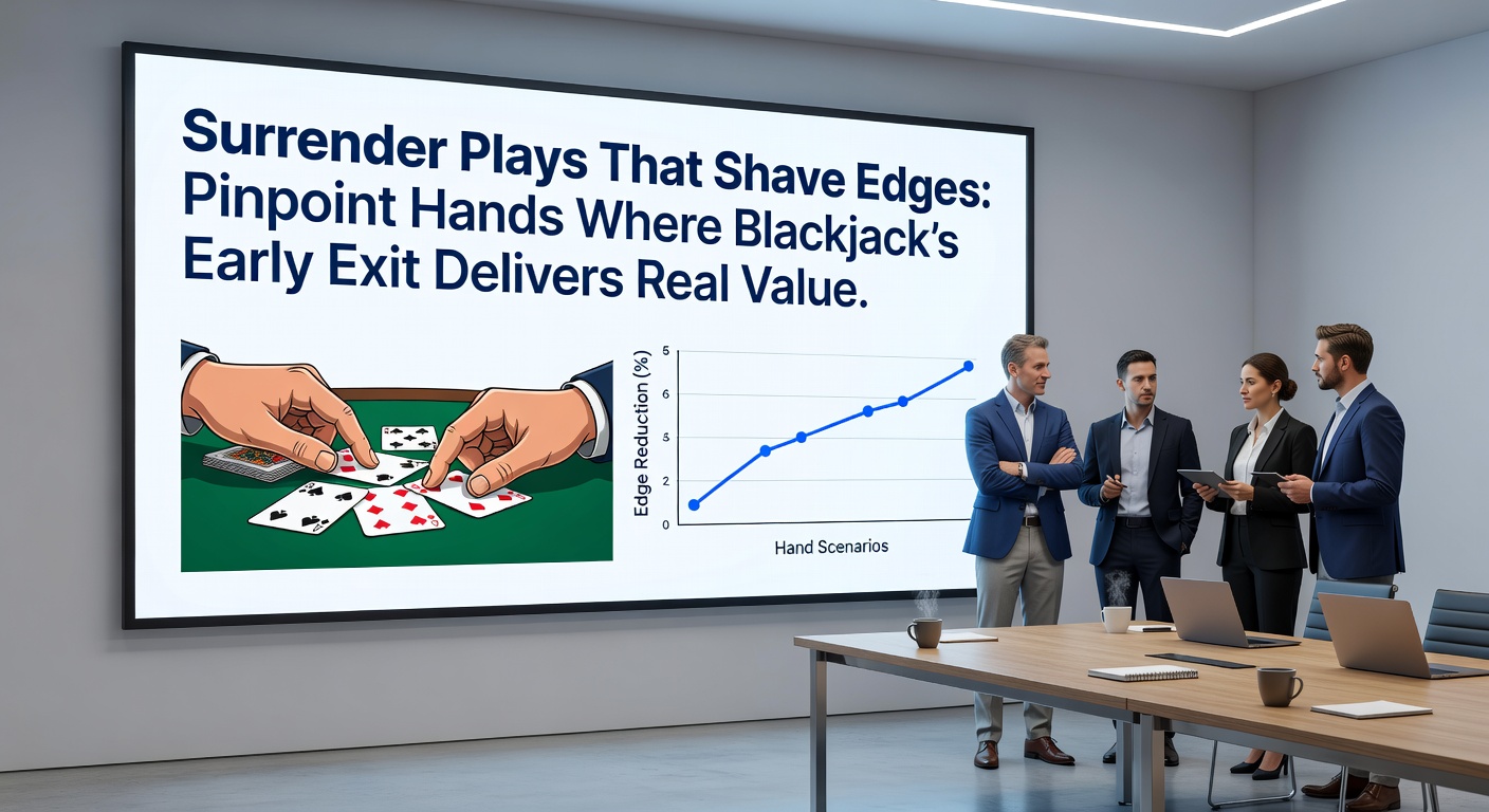 Strategy chart excerpt detailing surrender zones for 15 and 16 totals against dealer 9 through ace in multi-deck blackjack
