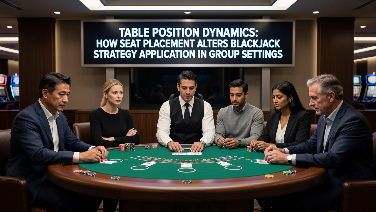 Close-up of blackjack players at different seats with dealer distributing cards and visible chip stacks on the table