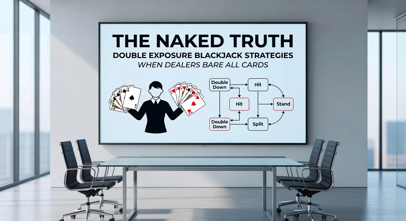 Strategy chart for Double Exposure Blackjack highlighting optimal doubles and splits against various dealer upcards and hole cards